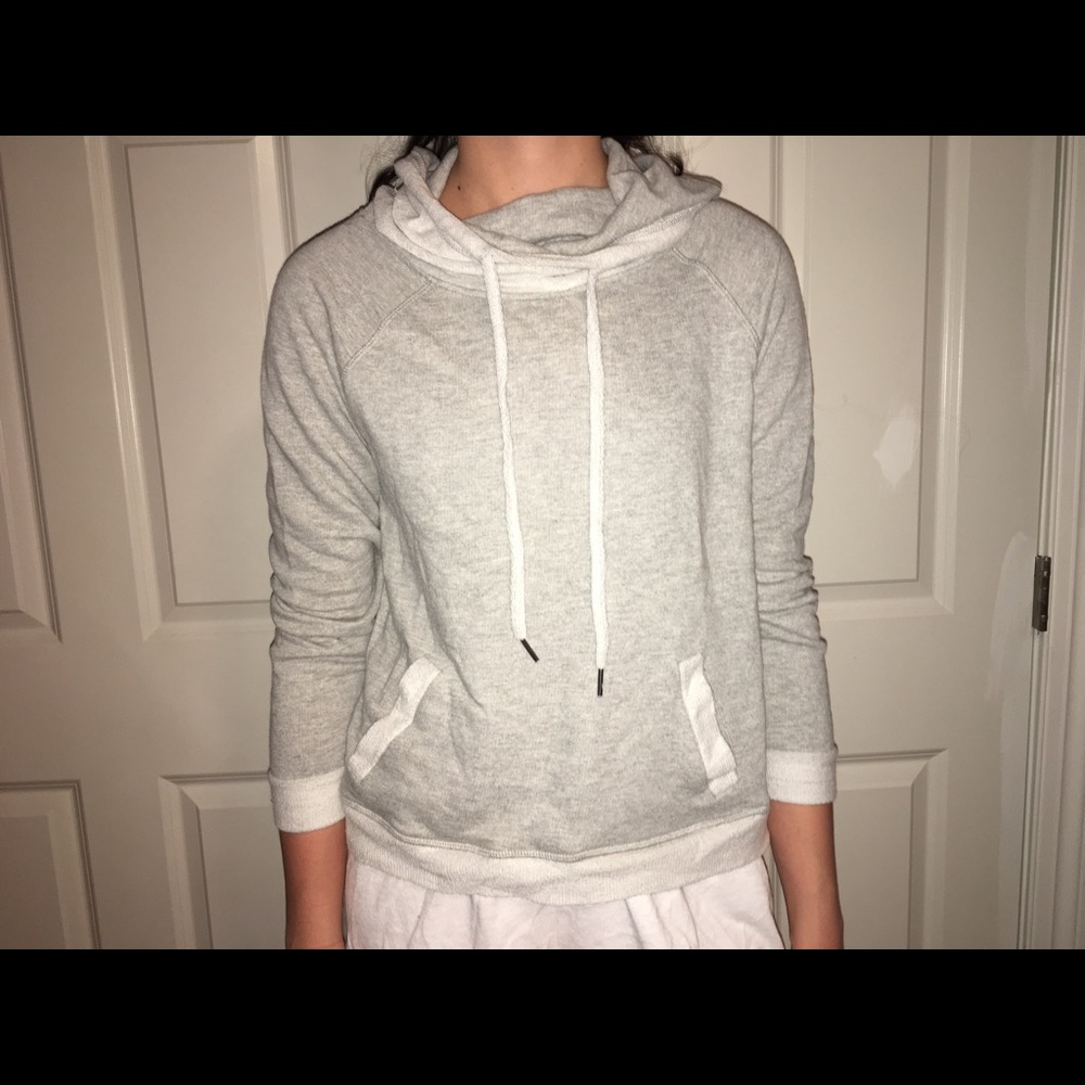 Grey sweatshirt w/ cowl neck !!